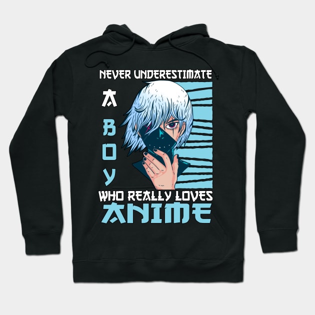 Boy Who Really Loves Anime Merch Cosplay Otaku Gift Anime Hoodie by TheTeeBee